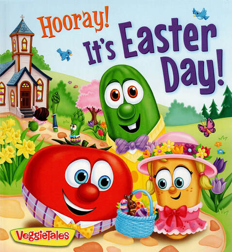 VeggieTales, VeggieTales Easter Board Book, Easter board book for preschoolers, Children's board book, Hooray! It's Easter Day, Kathleen Long Bostrom, Lisa Reed